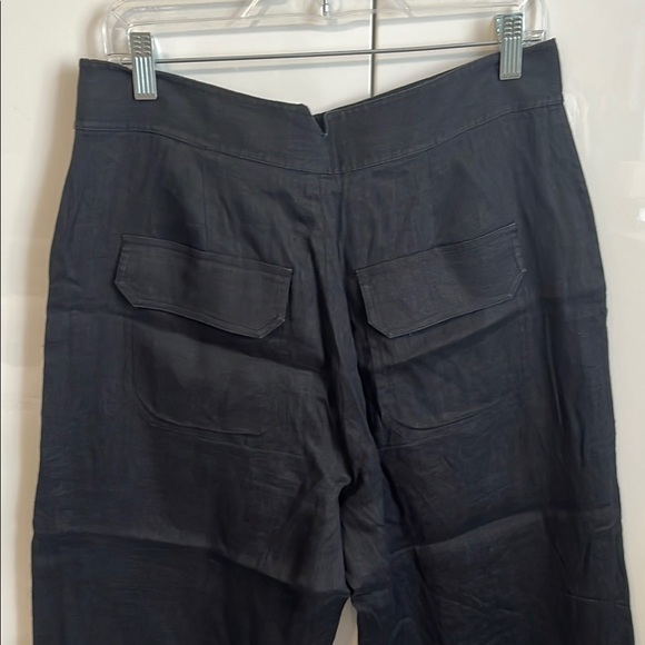 EQUIPMENT Kalil Linen Cropped Culotte Pants Folded Hem, Size 6 - Picture 9 of 16